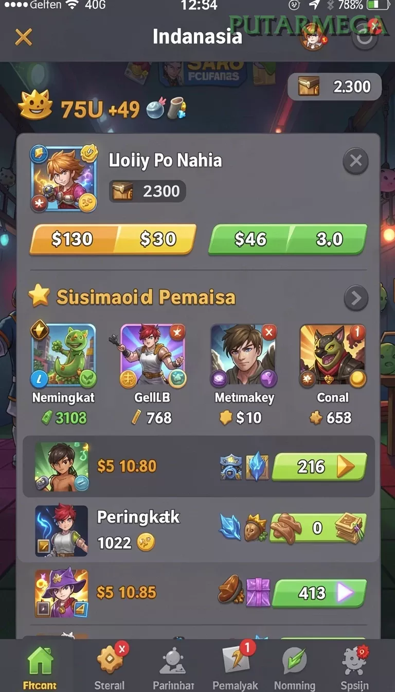 Cuplikan layar RP33 — aktivitas